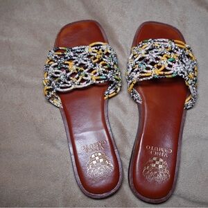 Vince Camuto Leather Slide Sandals